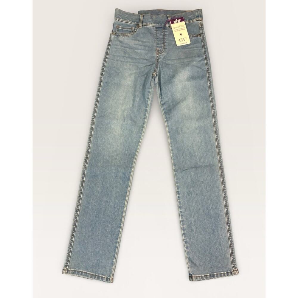 Gloria Vanderbilt Shape Effect-tummy Sculpt-Wide Waist Band Jeans Size 4 Blue